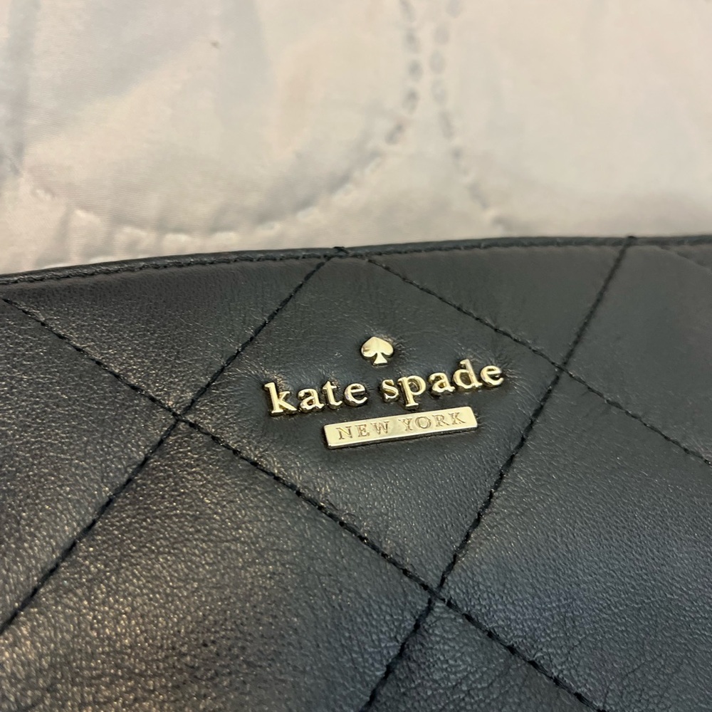 Kate Spade Black Leather Quilted Shoulder Bag - Picture 4 of 8